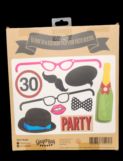 30th Birthday Photo Booth Props