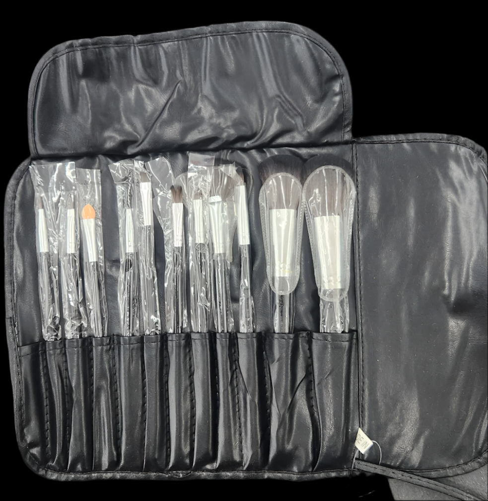 11 pc Cosmetic Brush Set- Black