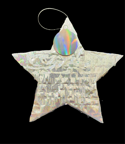 Silver Iridescent Star Pinata