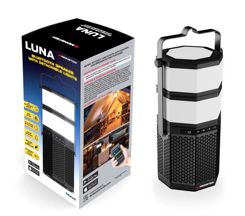 Detachable Speaker with LED Lights - Monster Luna