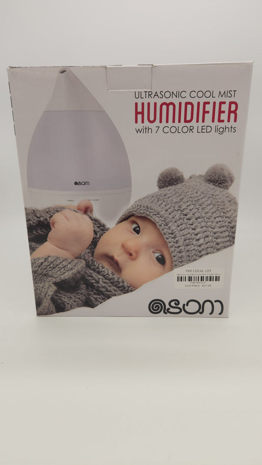 Ultrasonic Cool Mist Humidifier 7 Color LED- ASOM