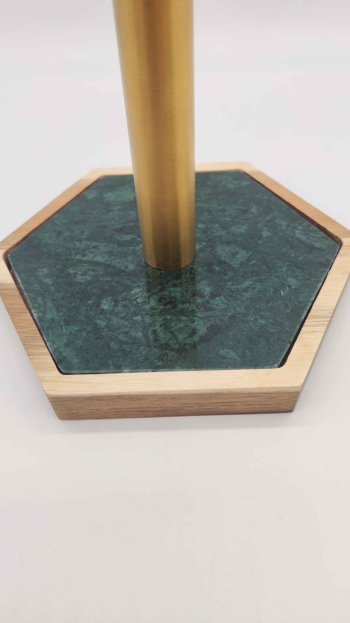 Marble & Wood Paper Towel Holder