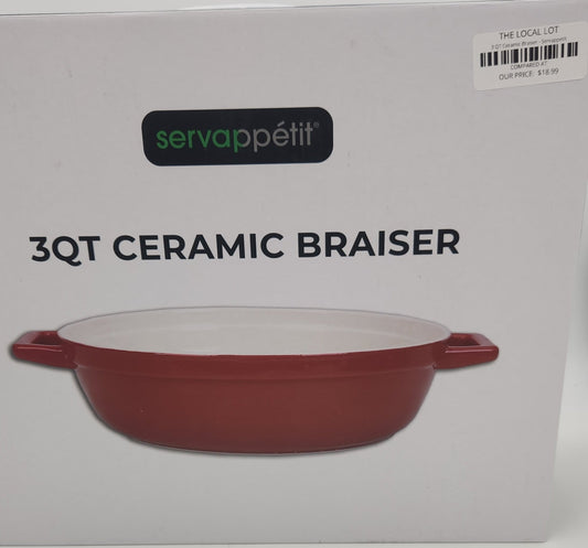 3 QT Ceramic Braiser - Servappetit