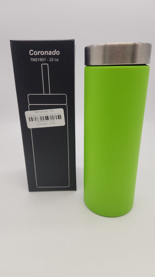 Coronado 22 oz SS Tumbler w/Straw - Lime