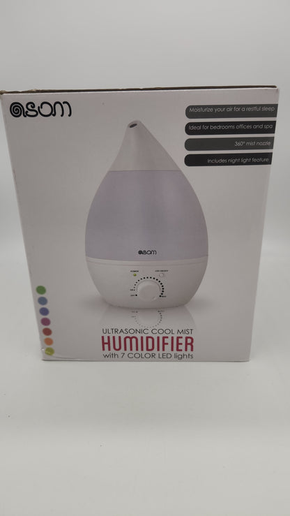 Ultrasonic Cool Mist Humidifier 7 Color LED- ASOM