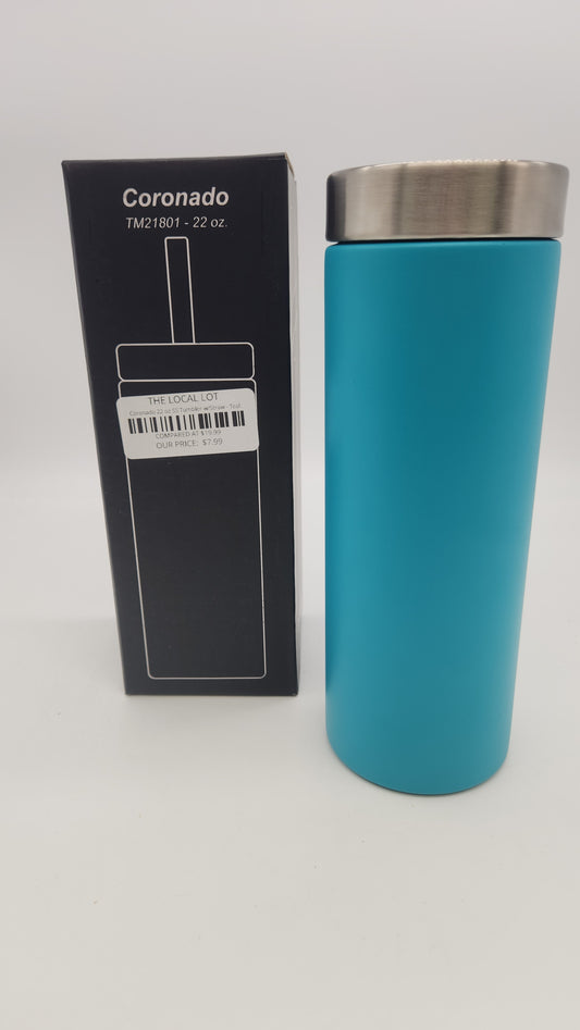 Coronado 22 oz SS Tumbler w/Straw - Teal