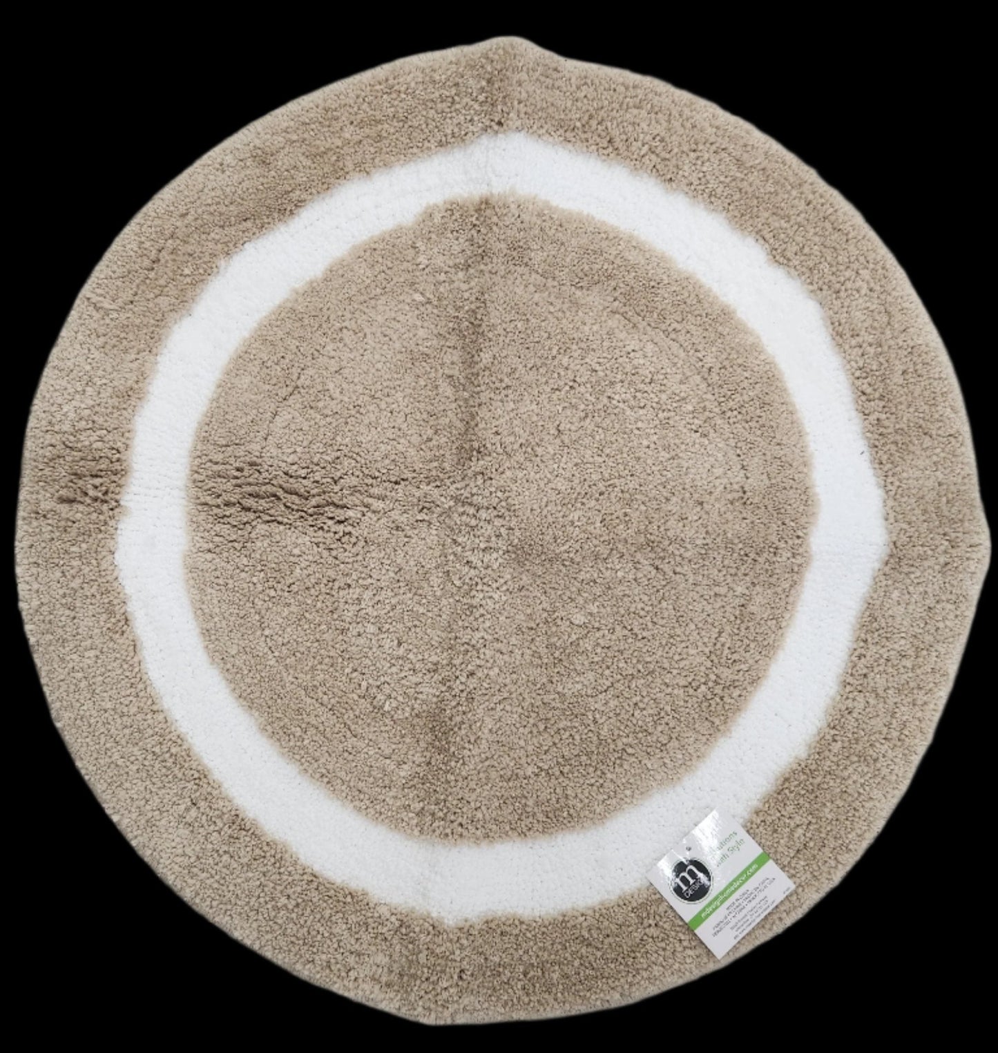 2-tone Rug Round linen/white