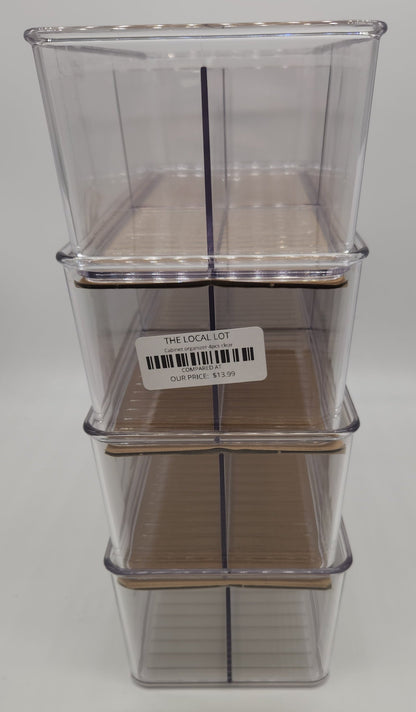 4pk Clear Cabinet Organizer