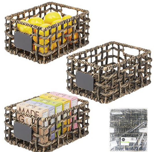 3pk Weave Basket w Label